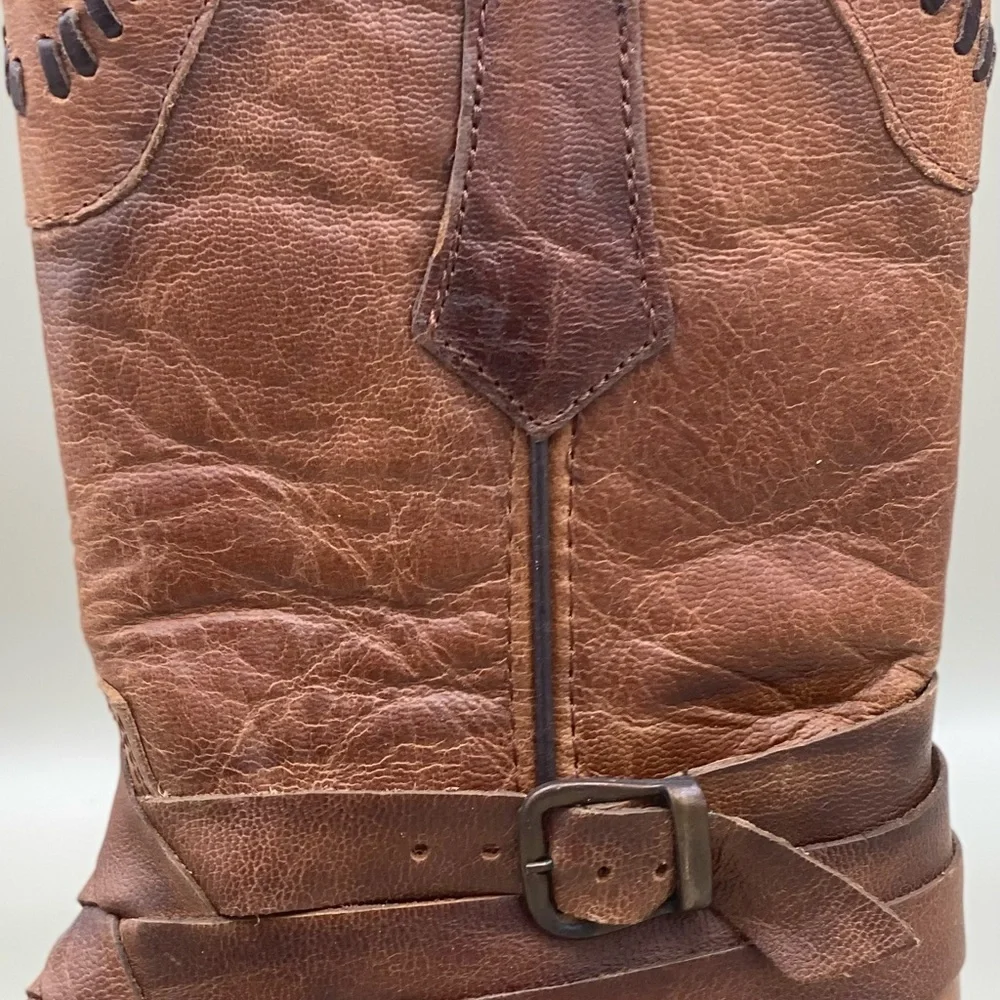 Texas Country Women’s Brown Leather Western Cowboy Boots Pointed Toe Size 7 - Picture 12 of 16
